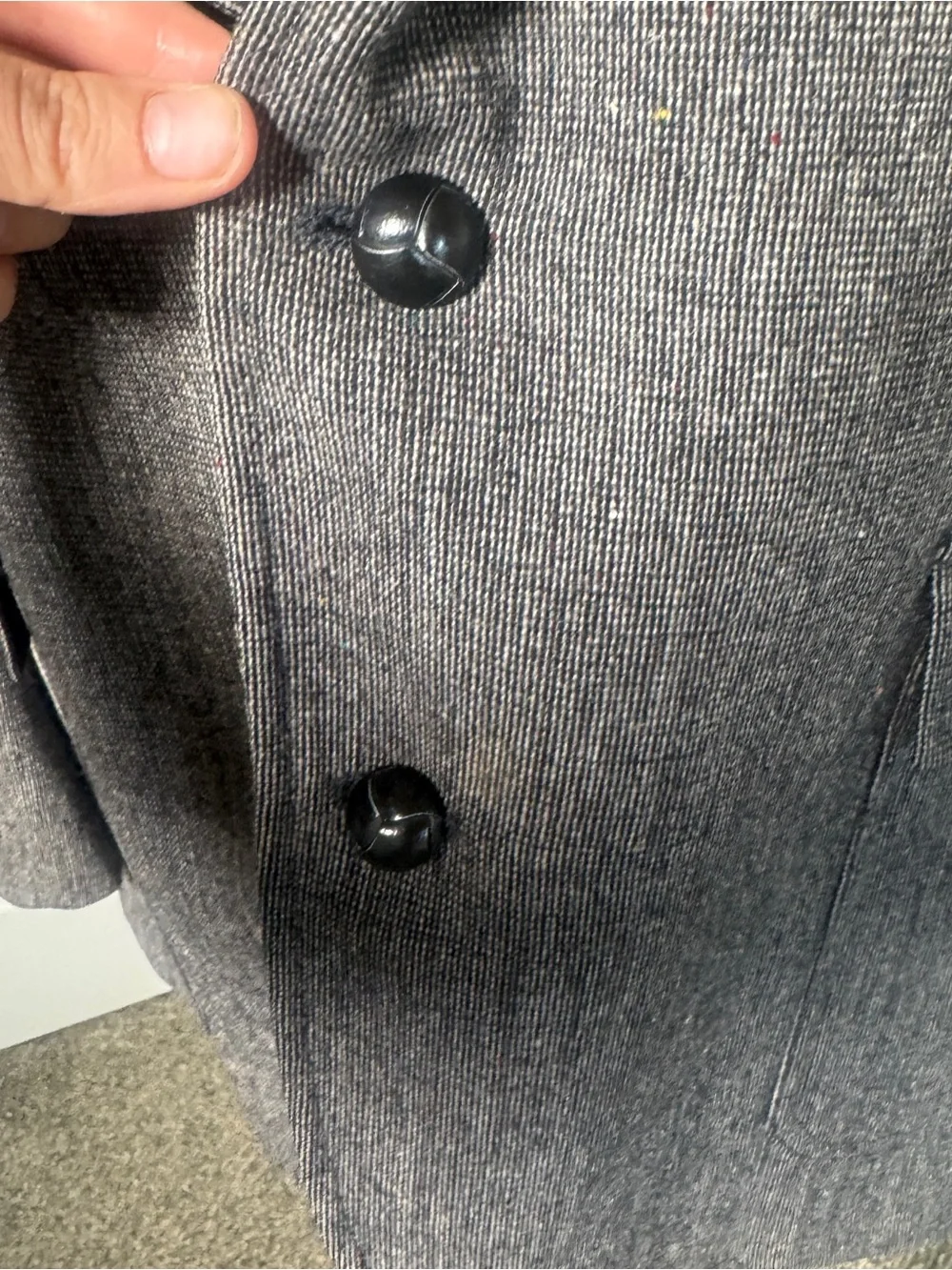 Vintage Pendleton Wool Western Blazer Sport Coat USA Gray Flecked 42
